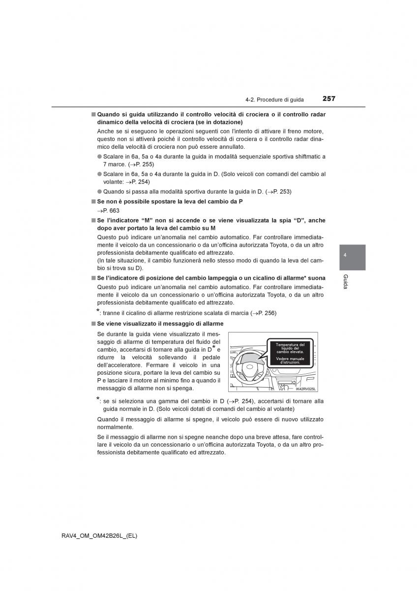 Toyota RAV4 IV 4 manuale del proprietario / page 257