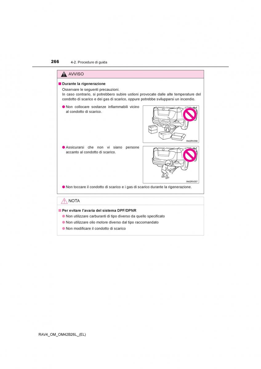 Toyota RAV4 IV 4 manuale del proprietario / page 266