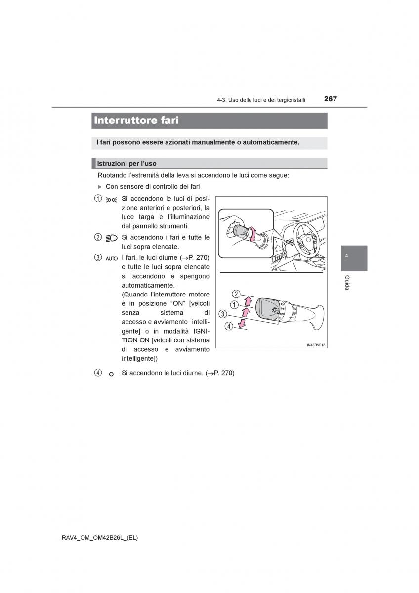 Toyota RAV4 IV 4 manuale del proprietario / page 267