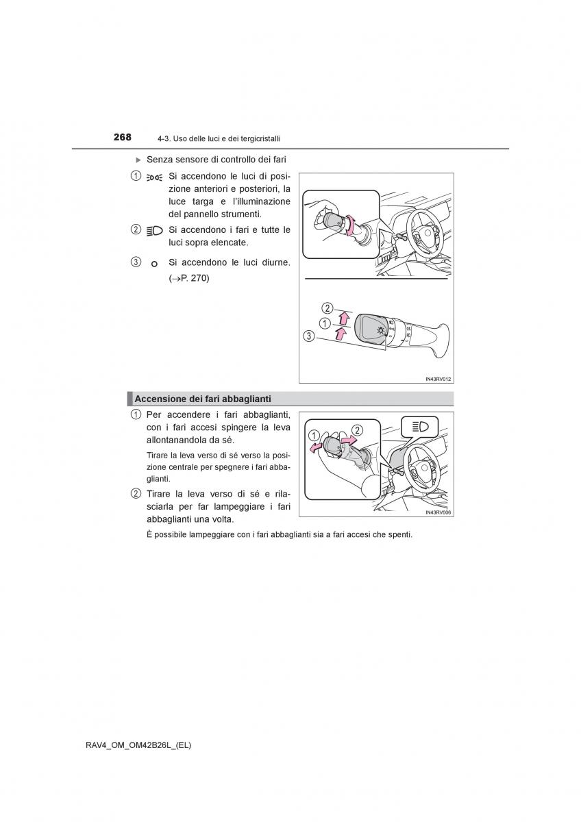 Toyota RAV4 IV 4 manuale del proprietario / page 268