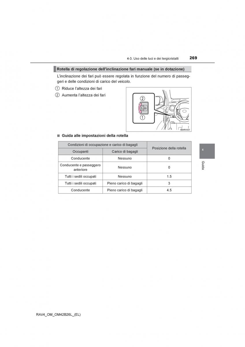 Toyota RAV4 IV 4 manuale del proprietario / page 269