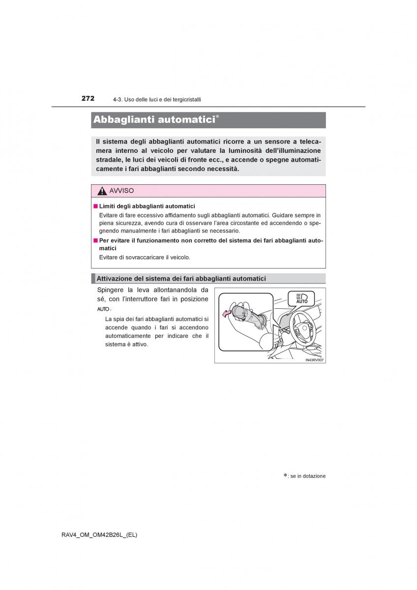 Toyota RAV4 IV 4 manuale del proprietario / page 272