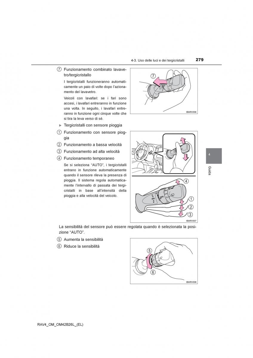 Toyota RAV4 IV 4 manuale del proprietario / page 279