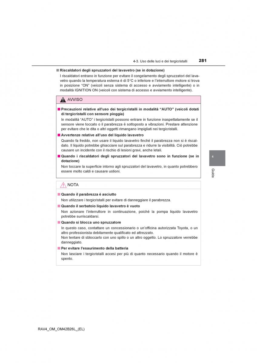 Toyota RAV4 IV 4 manuale del proprietario / page 281