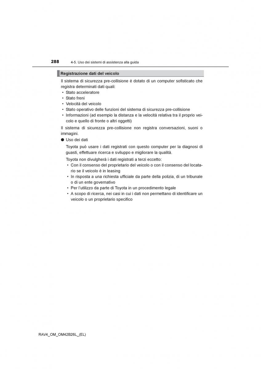 Toyota RAV4 IV 4 manuale del proprietario / page 288