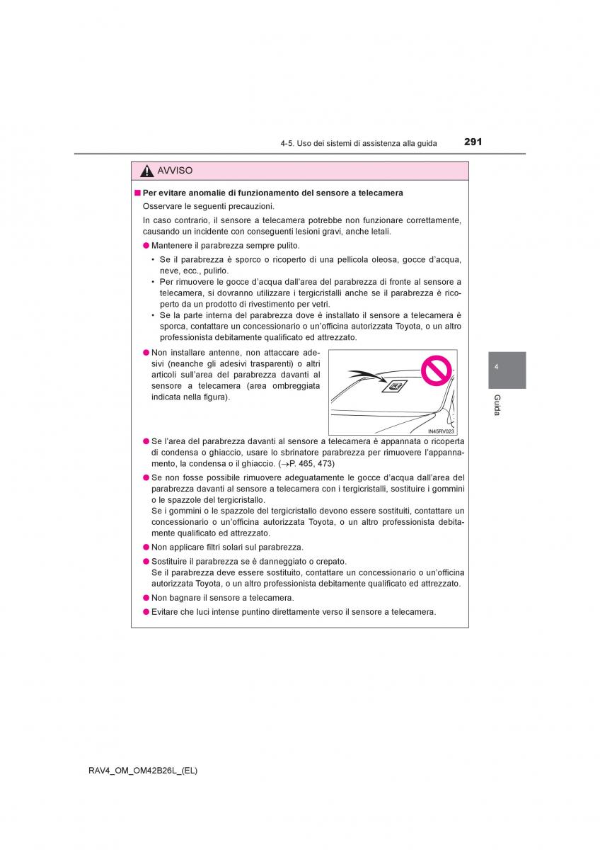 Toyota RAV4 IV 4 manuale del proprietario / page 291