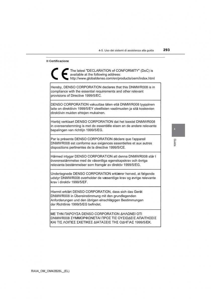 Toyota RAV4 IV 4 manuale del proprietario / page 293