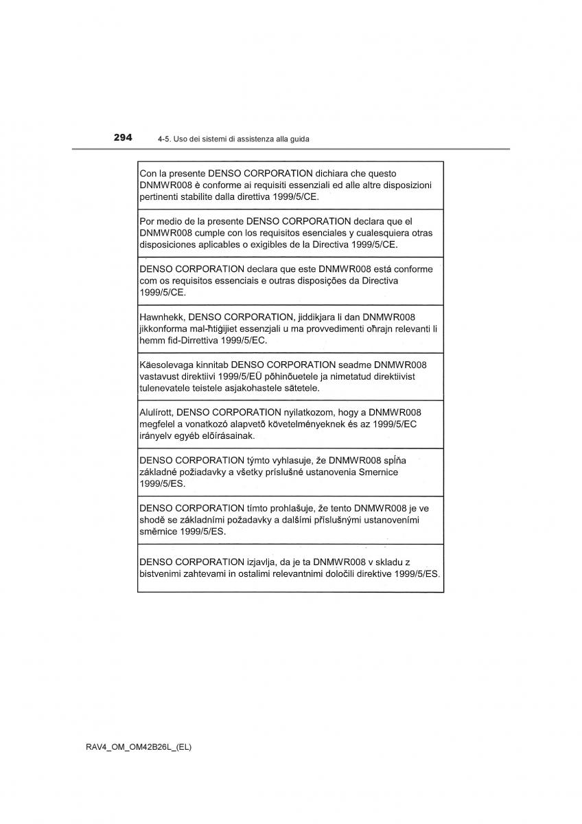 Toyota RAV4 IV 4 manuale del proprietario / page 294