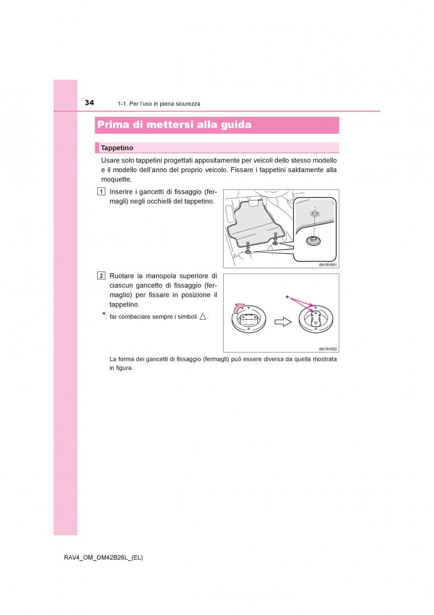 Toyota RAV4 IV 4 manuale del proprietario / page 34