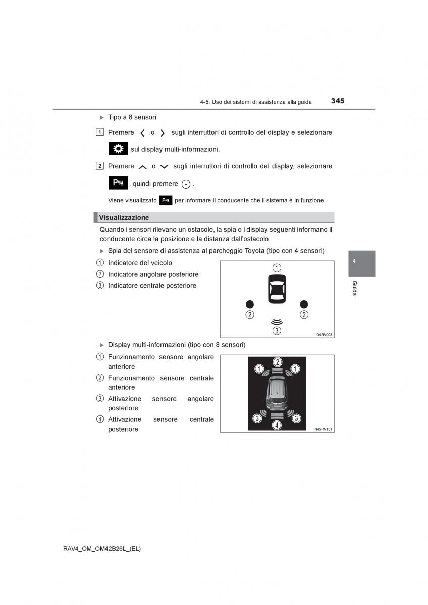 Toyota RAV4 IV 4 manuale del proprietario / page 345