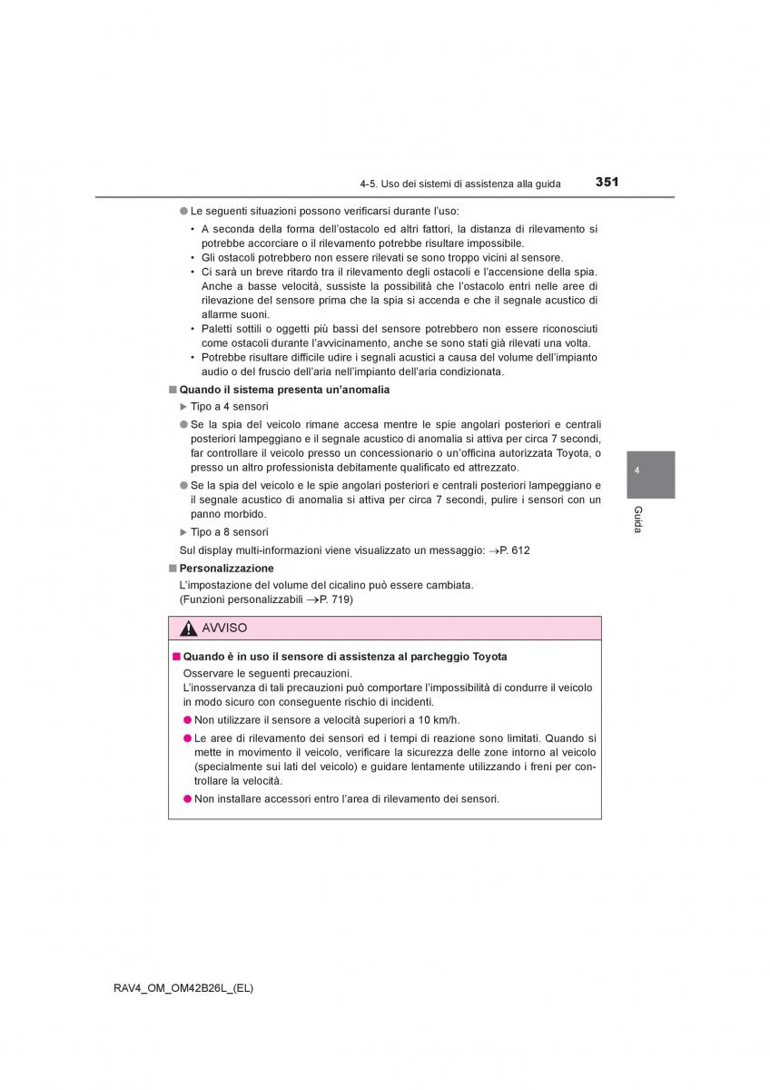 Toyota RAV4 IV 4 manuale del proprietario / page 351