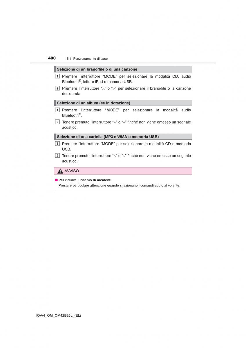 Toyota RAV4 IV 4 manuale del proprietario / page 400