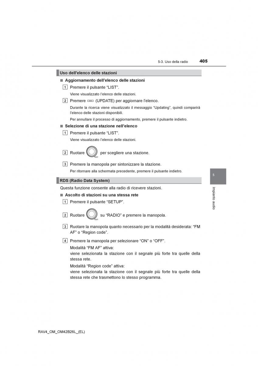 Toyota RAV4 IV 4 manuale del proprietario / page 405