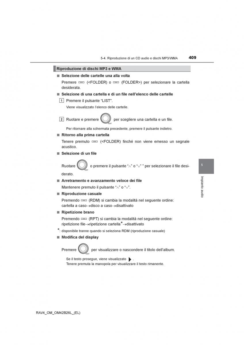 Toyota RAV4 IV 4 manuale del proprietario / page 409