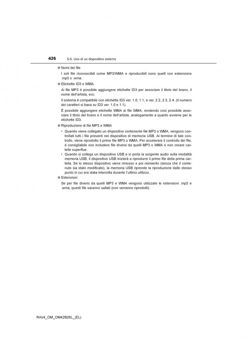 Toyota RAV4 IV 4 manuale del proprietario / page 426