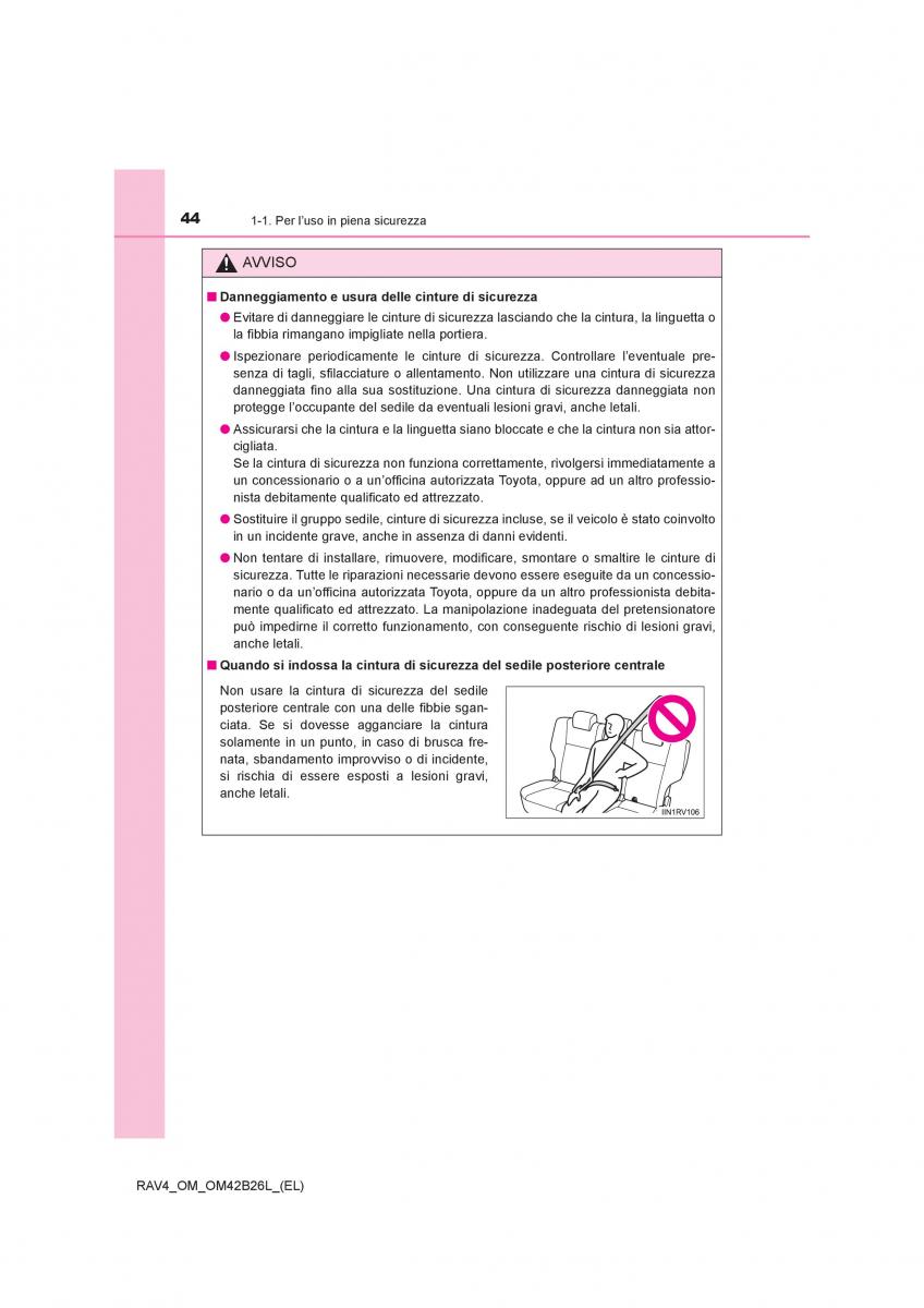 Toyota RAV4 IV 4 manuale del proprietario / page 44