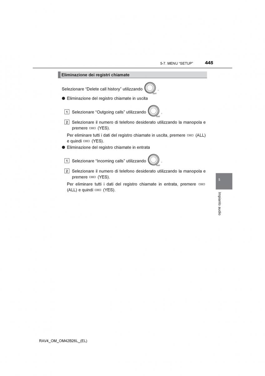 Toyota RAV4 IV 4 manuale del proprietario / page 445