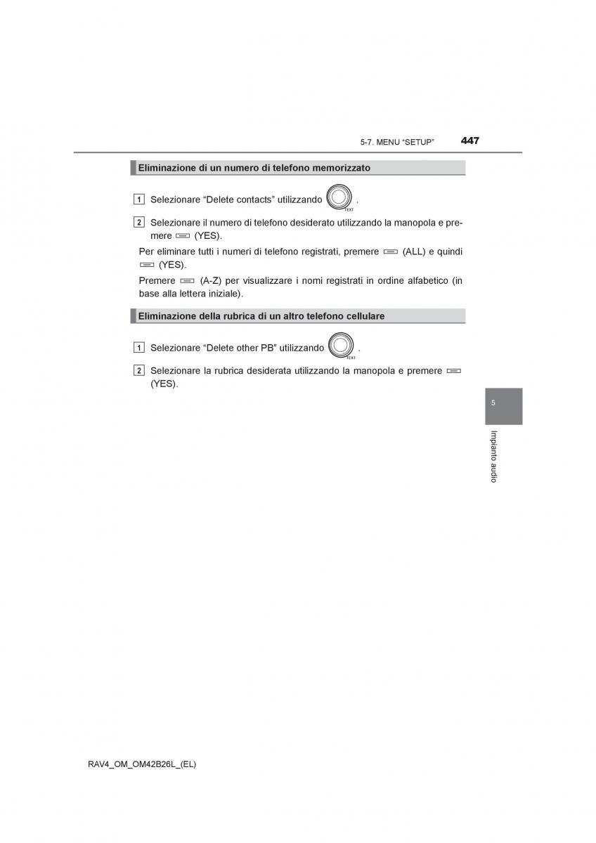 Toyota RAV4 IV 4 manuale del proprietario / page 447