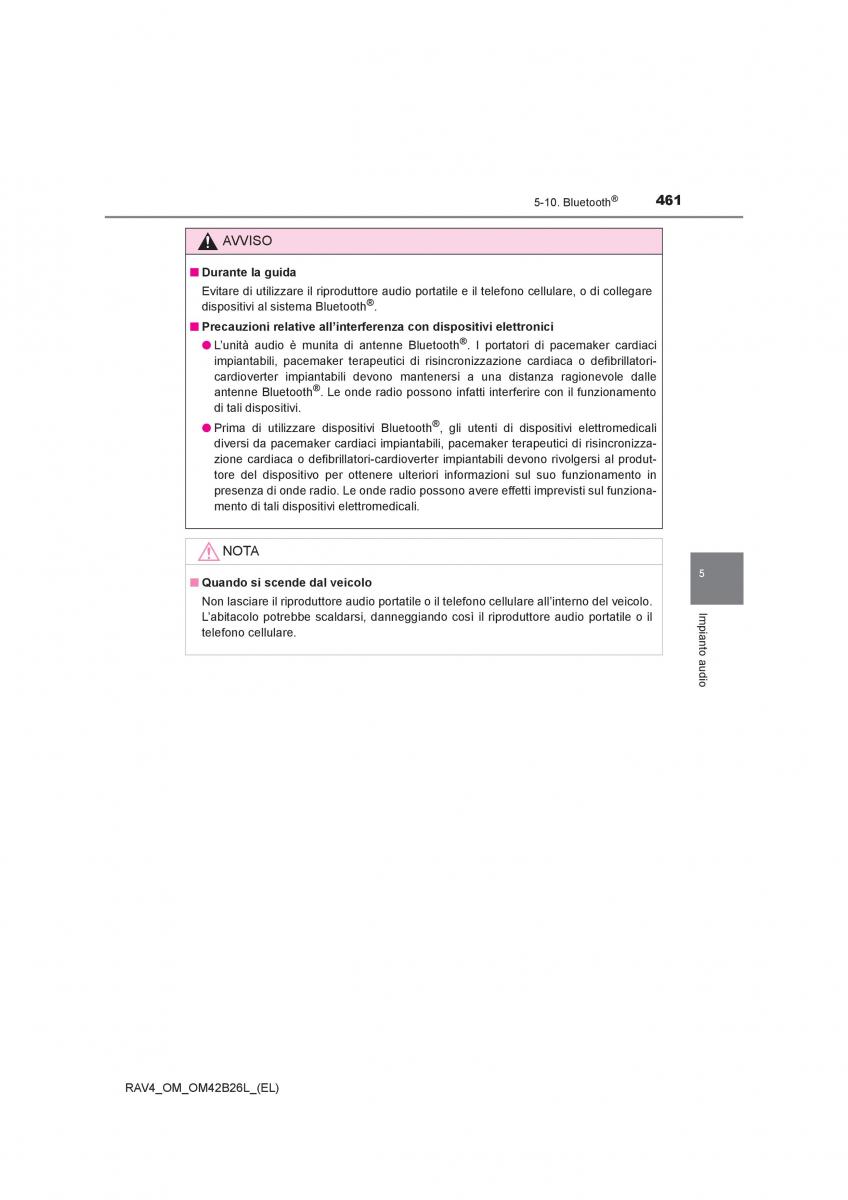 Toyota RAV4 IV 4 manuale del proprietario / page 461