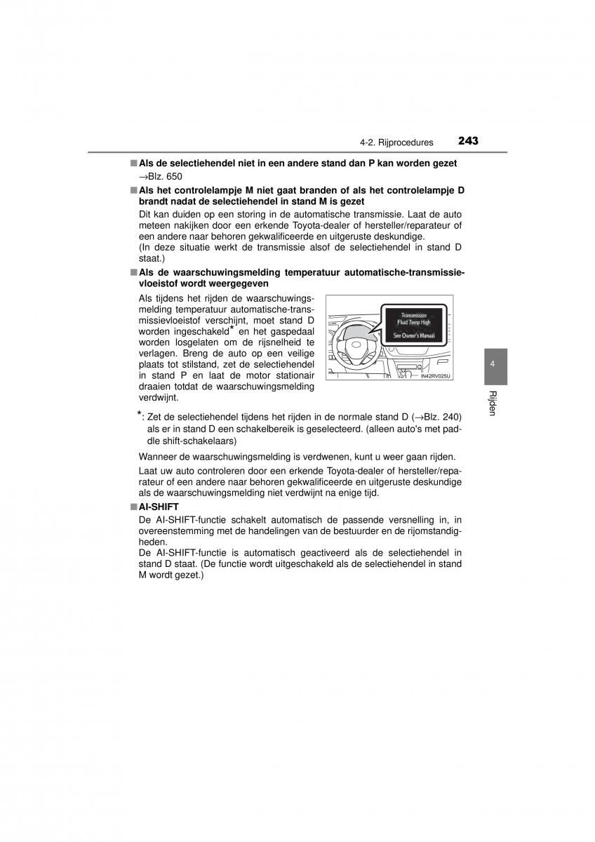 Toyota RAV4 IV 4 handleiding / page 243