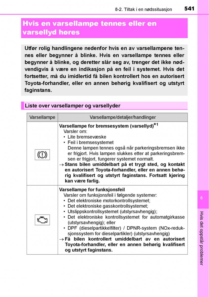 Toyota RAV4 IV 4 bruksanvisningen / page 543