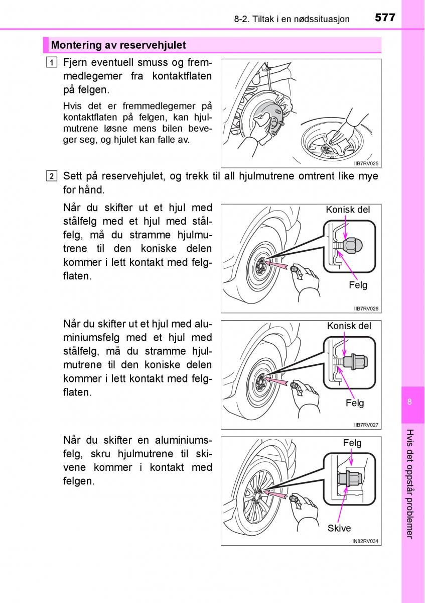 Toyota RAV4 IV 4 bruksanvisningen / page 579