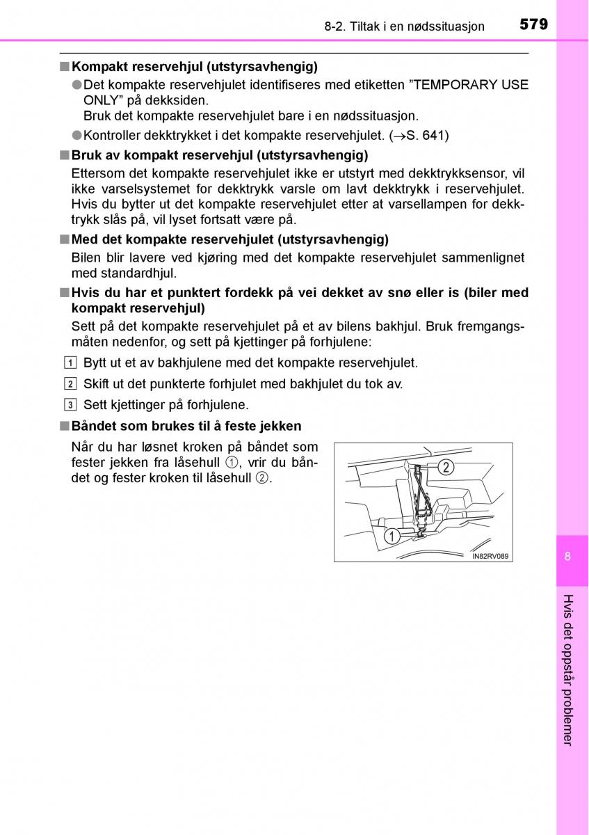 Toyota RAV4 IV 4 bruksanvisningen / page 581