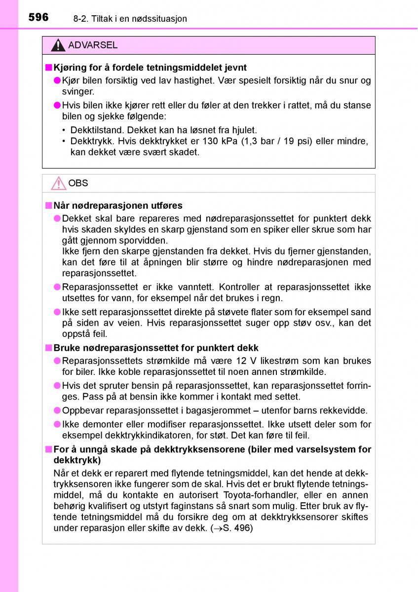 Toyota RAV4 IV 4 bruksanvisningen / page 598