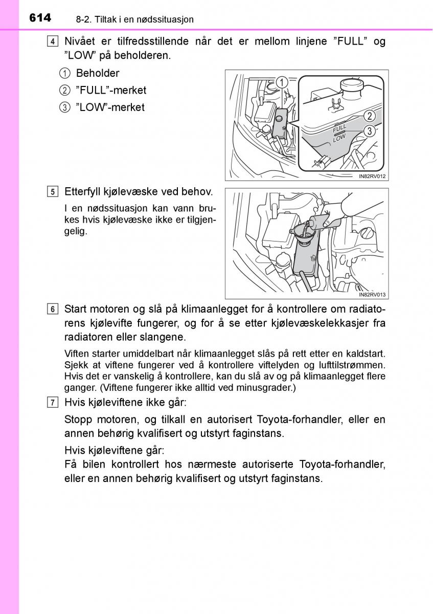 Toyota RAV4 IV 4 bruksanvisningen / page 616