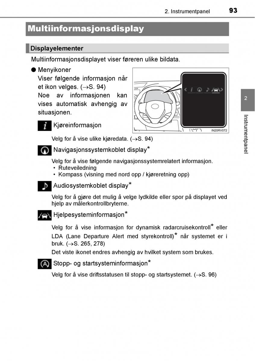 Toyota RAV4 IV 4 bruksanvisningen / page 95