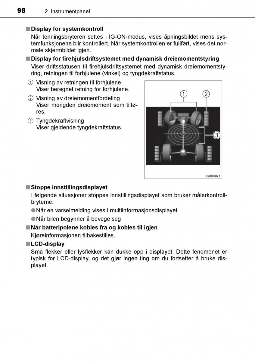 Toyota RAV4 IV 4 bruksanvisningen / page 100