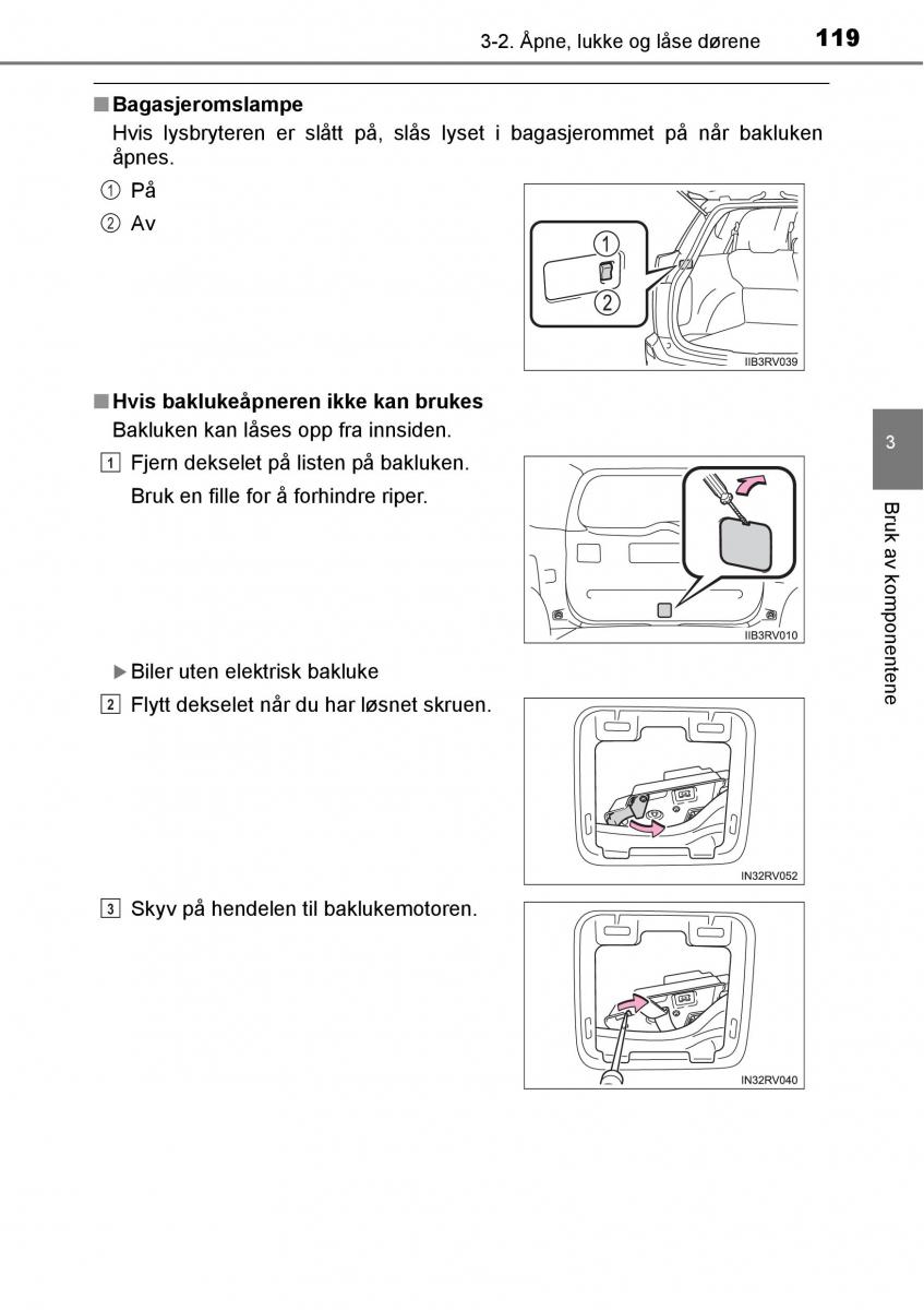 Toyota RAV4 IV 4 bruksanvisningen / page 121