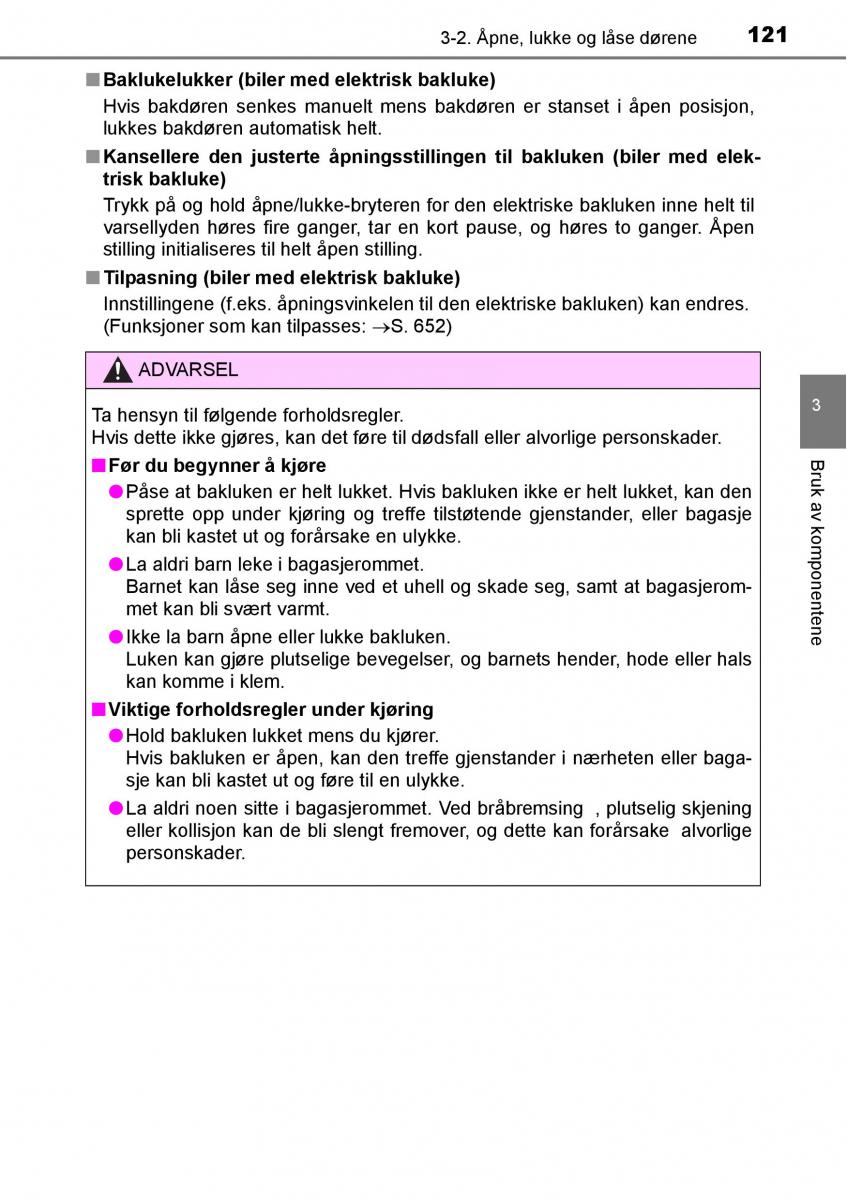 Toyota RAV4 IV 4 bruksanvisningen / page 123