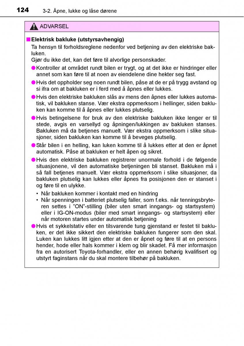 Toyota RAV4 IV 4 bruksanvisningen / page 126