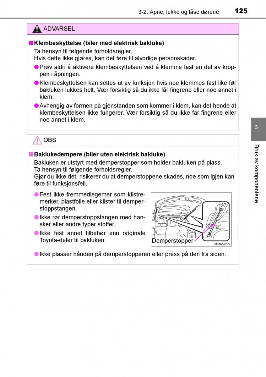 Toyota RAV4 IV 4 bruksanvisningen / page 127