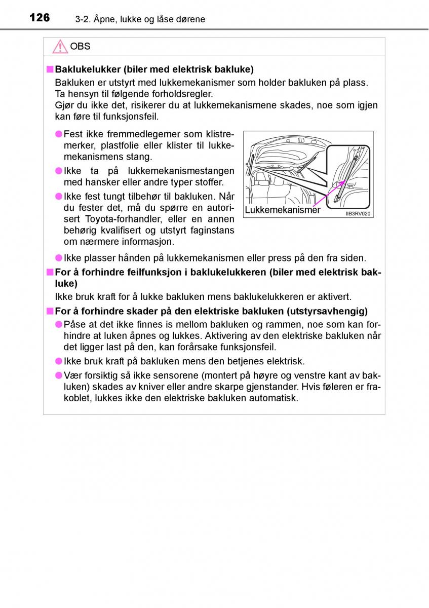 Toyota RAV4 IV 4 bruksanvisningen / page 128