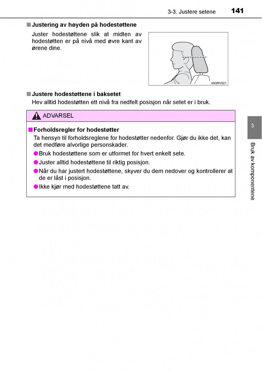 Toyota RAV4 IV 4 bruksanvisningen / page 143