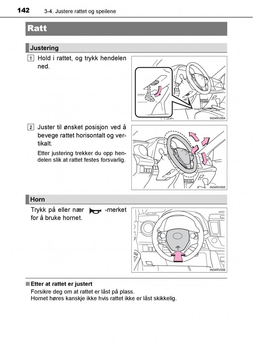 Toyota RAV4 IV 4 bruksanvisningen / page 144