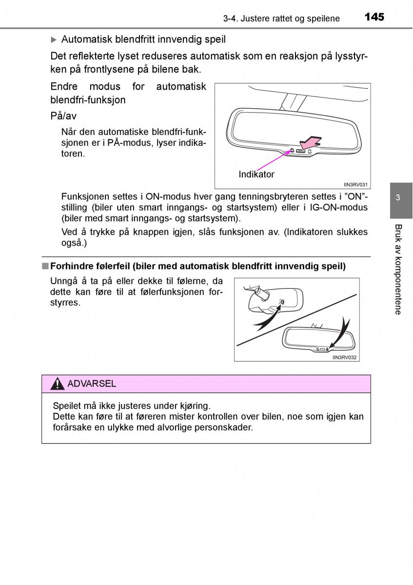 Toyota RAV4 IV 4 bruksanvisningen / page 147