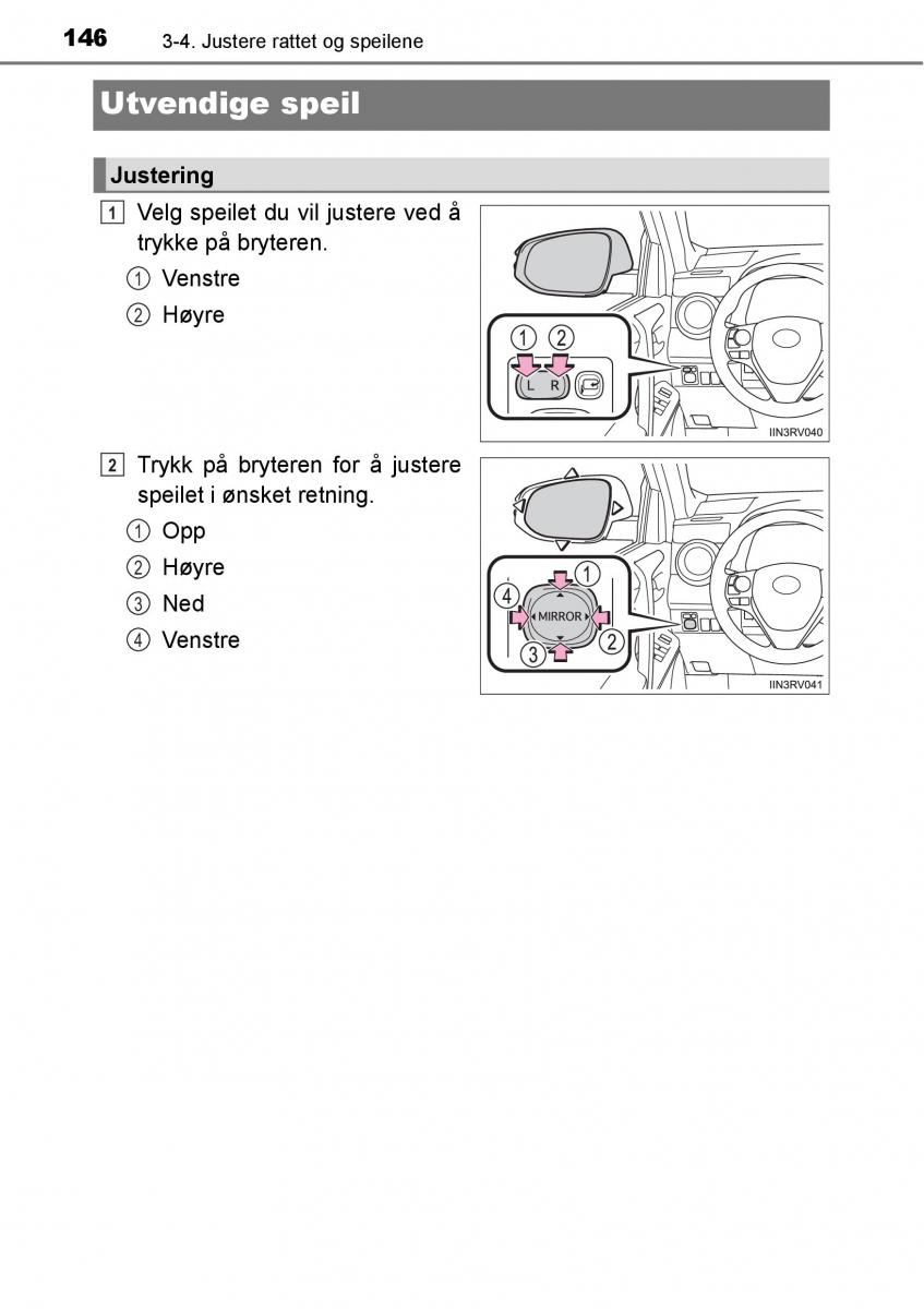 Toyota RAV4 IV 4 bruksanvisningen / page 148