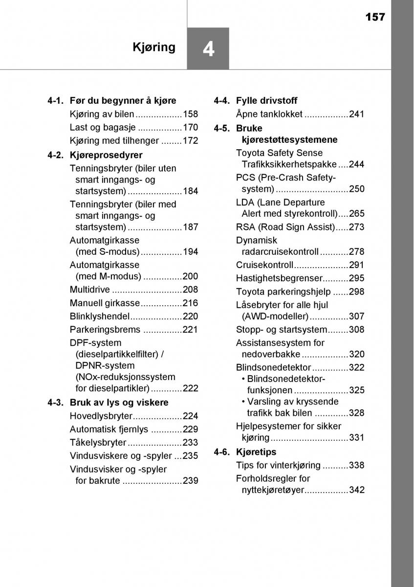 Toyota RAV4 IV 4 bruksanvisningen / page 159