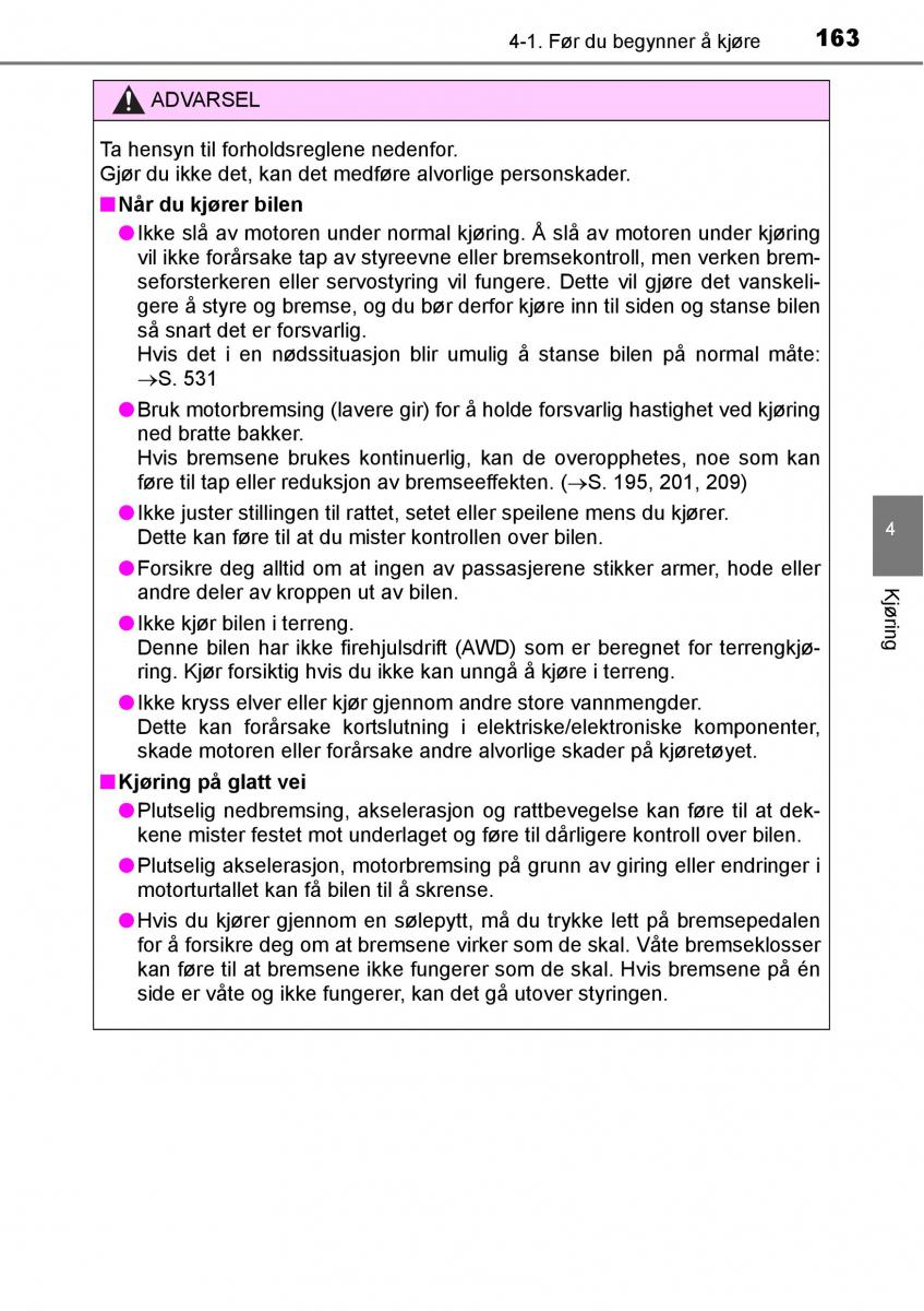 Toyota RAV4 IV 4 bruksanvisningen / page 165