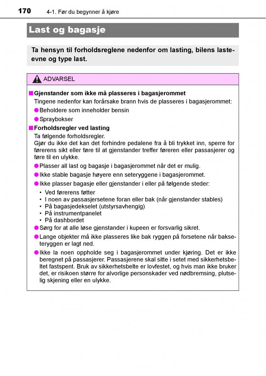 Toyota RAV4 IV 4 bruksanvisningen / page 172