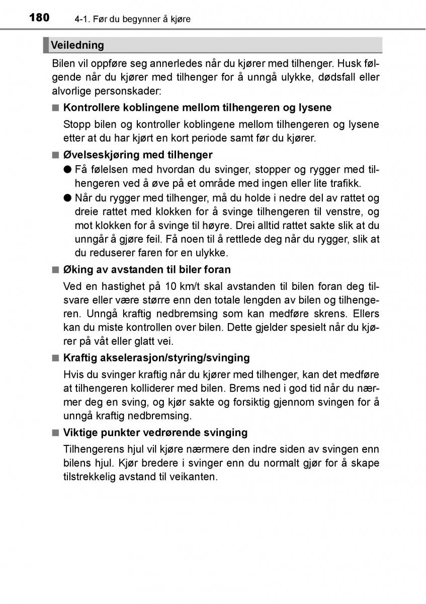 Toyota RAV4 IV 4 bruksanvisningen / page 182