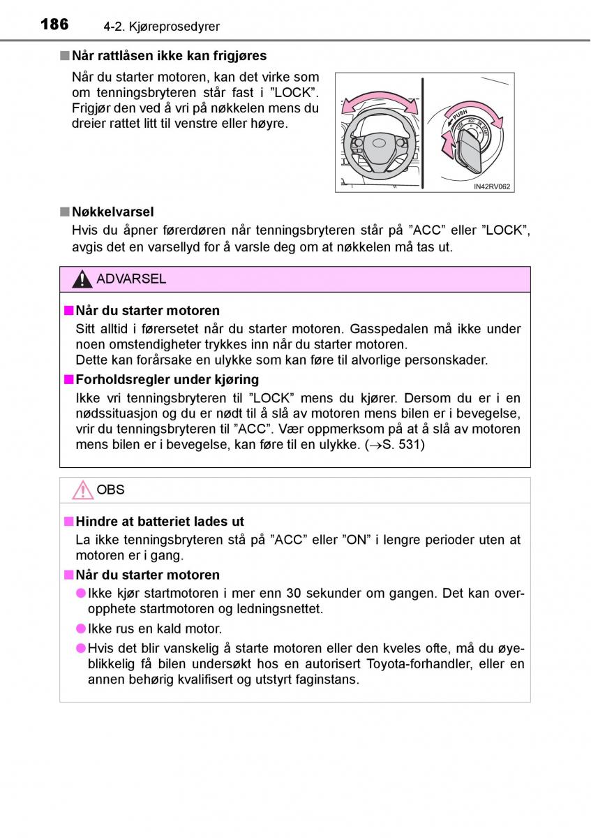 Toyota RAV4 IV 4 bruksanvisningen / page 188