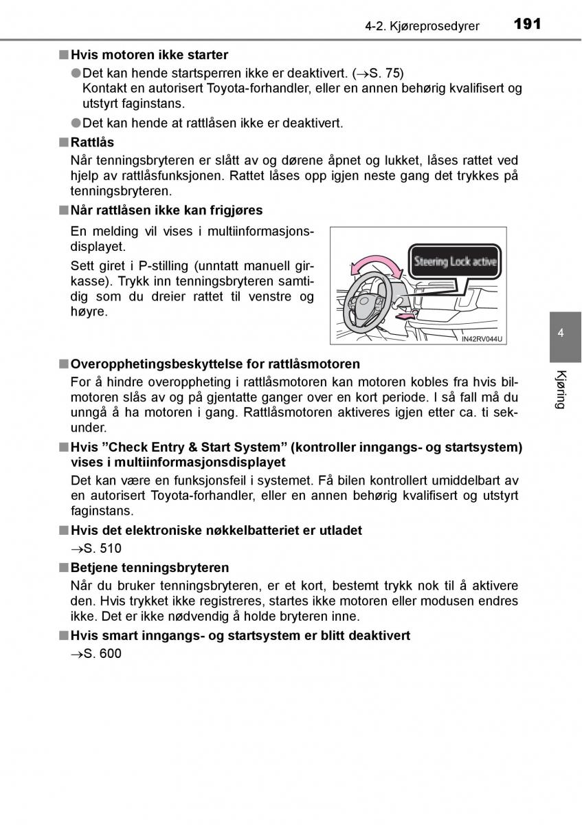 Toyota RAV4 IV 4 bruksanvisningen / page 193