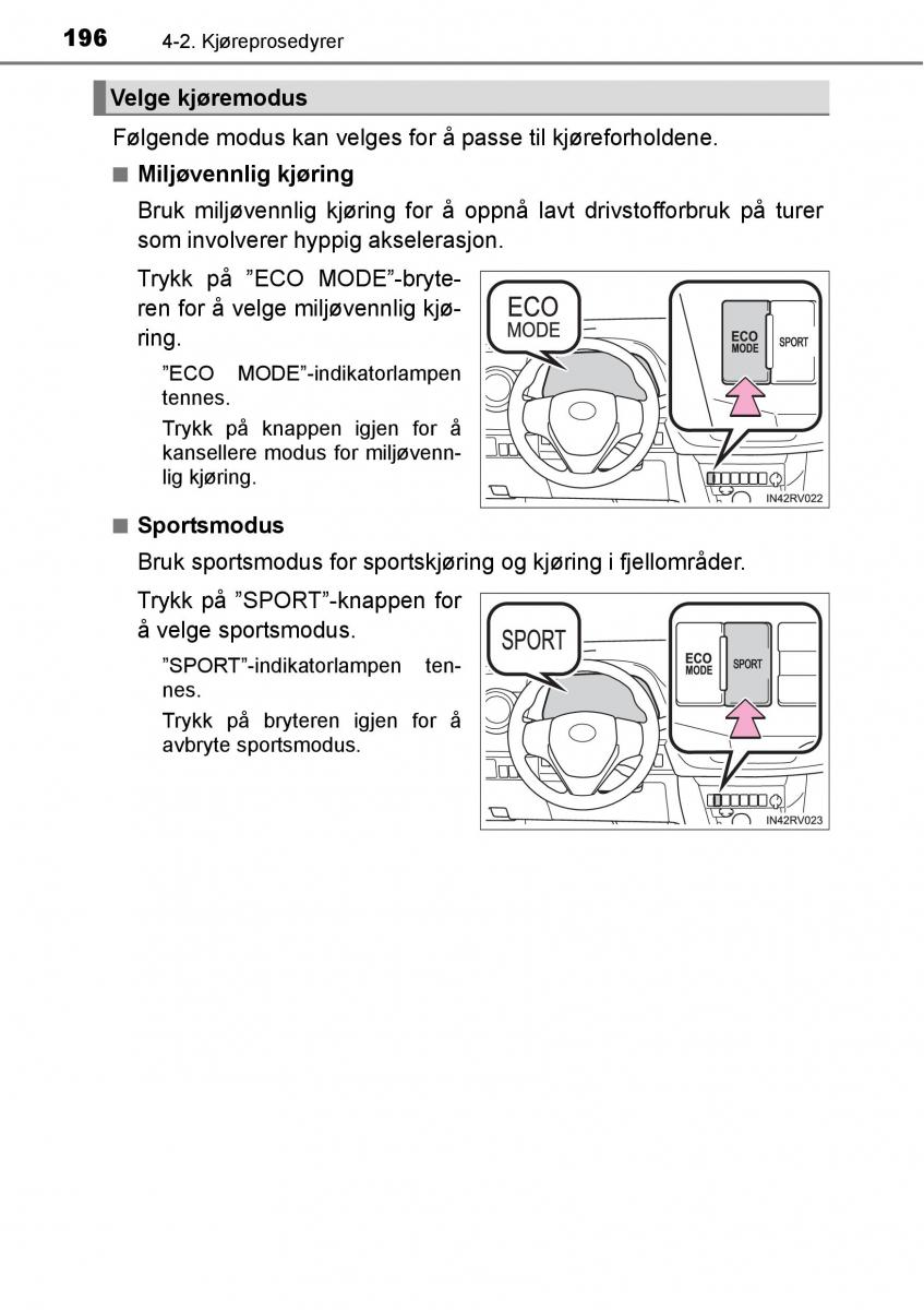 Toyota RAV4 IV 4 bruksanvisningen / page 198