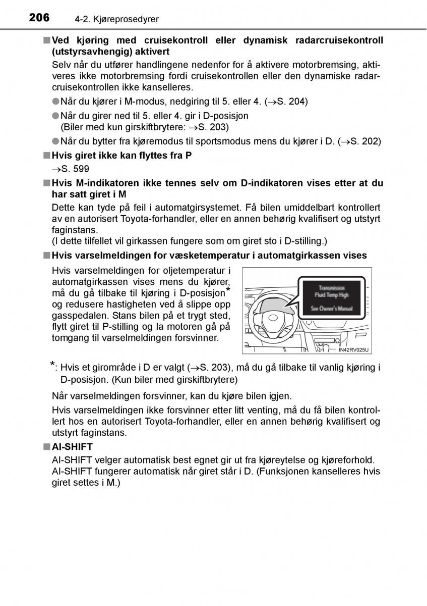 Toyota RAV4 IV 4 bruksanvisningen / page 208