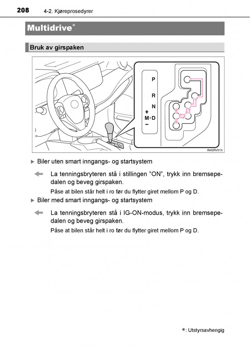 Toyota RAV4 IV 4 bruksanvisningen / page 210