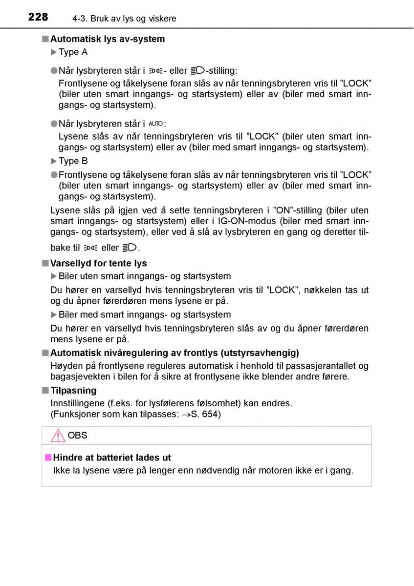 Toyota RAV4 IV 4 bruksanvisningen / page 230